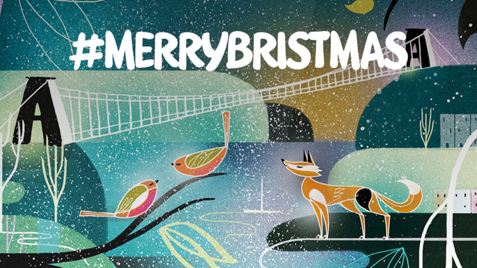 Bex Glover's artwork for #MerryBristmas 2021 campaign